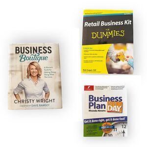 Lot Of 3 Business Related Books For Beginners Business Plan Retail For Dummies